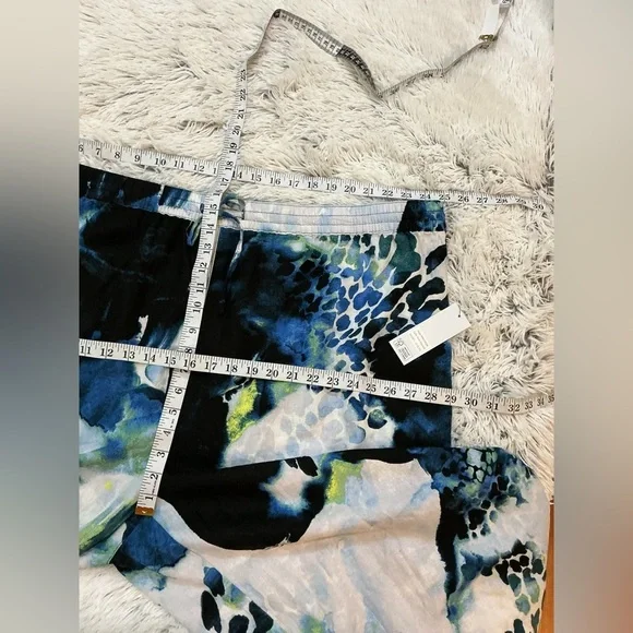 DKNY tie dye wide leg linen cropped ankle pant Women’s size 3X - Picture 9 of 10